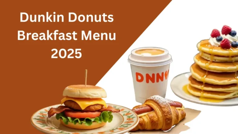 Dunkin Donuts Breakfast Menu