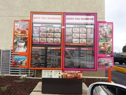 Dunkin Donuts Drive Thru Menu