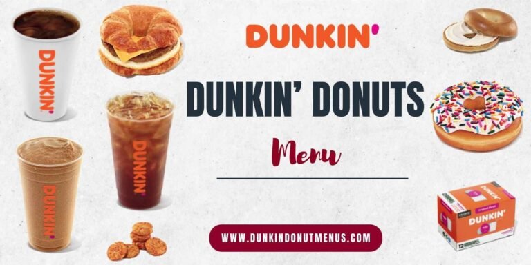 Dunkin Donuts Food Menu