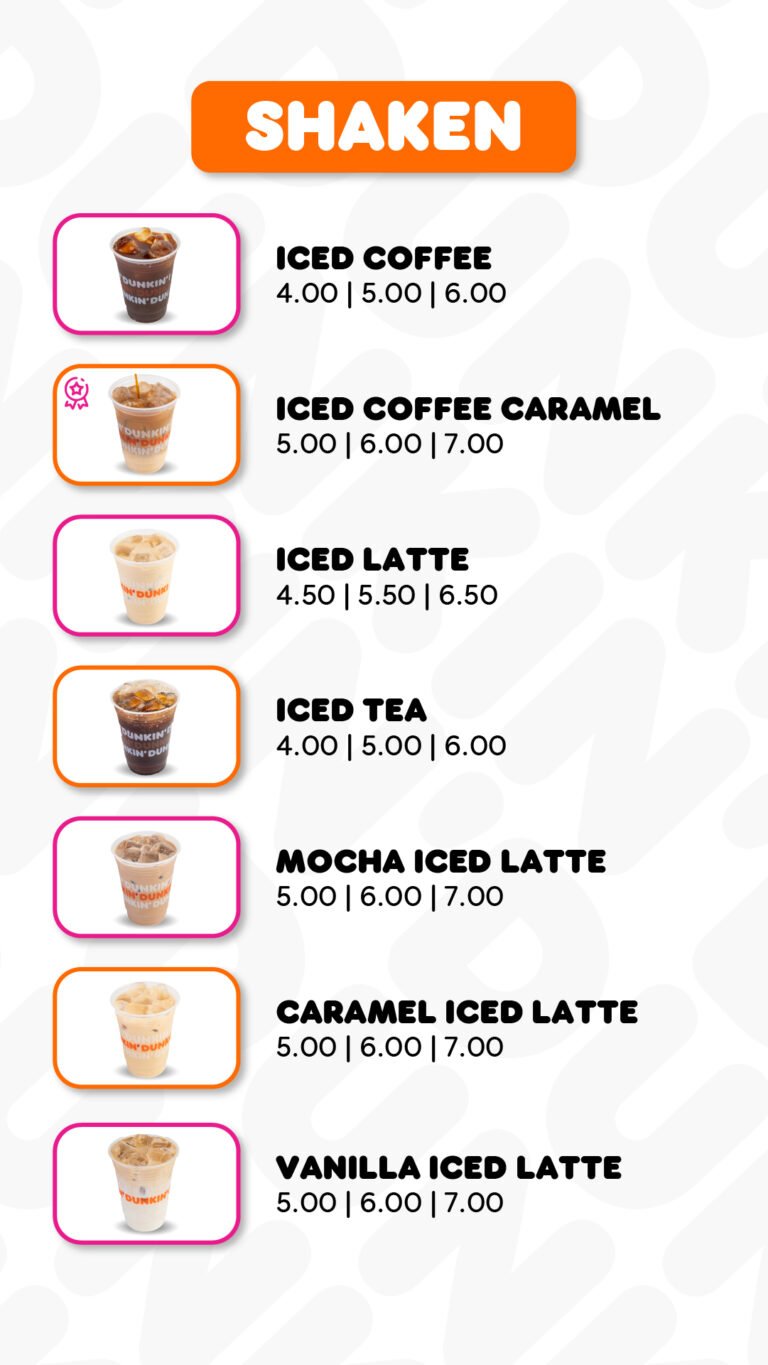 Dunkin Donuts Tea Menu